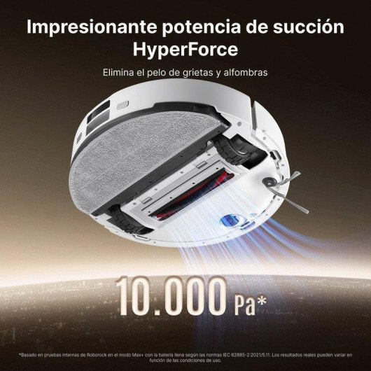 Robot Aspirador y Fregasuelos Roborock Q10 Pf+ con Autovaciado Navegación LiDAR 10.000 Pa