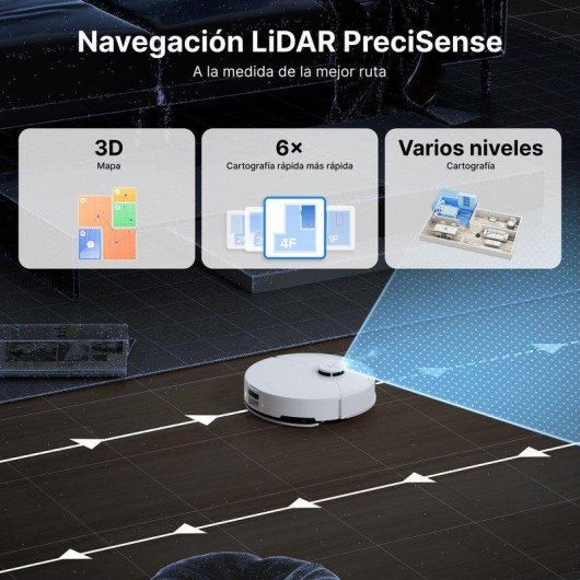 Robot Aspirador y Fregasuelos Roborock Q10 Pf+ con Autovaciado Navegación LiDAR 10.000 Pa