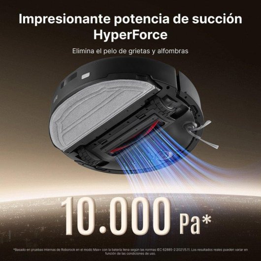 Robot aspirador y fregasuelos Roborock Q10 Pf+ con navegación LiDAR y autovaciado 10.000 Pa control por app