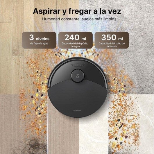Aspirador Robô Roborock Q10 PF+ com Mopa Esvaziamento Automático Navegação LiDAR 10.000 Pa Controlo por app