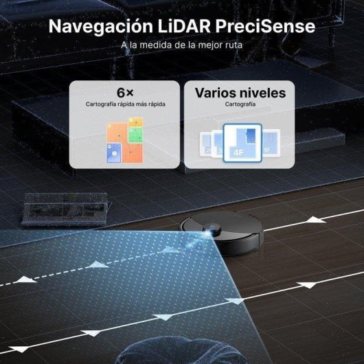 Aspirador Robô Roborock Q10 PF+ com Mopa Esvaziamento Automático Navegação LiDAR 10.000 Pa Controlo por app