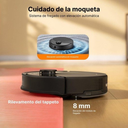 Robot aspirador y fregasuelos Roborock Q10 Pf+ con navegación LiDAR y autovaciado 10.000 Pa control por app