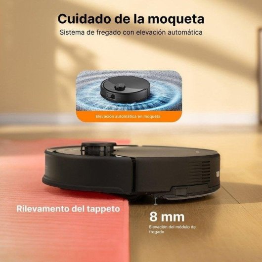 Aspirador Robô Roborock Q10 PF+ com Mopa Esvaziamento Automático Navegação LiDAR 10.000 Pa Controlo por app