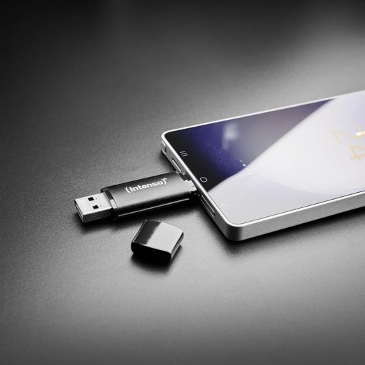 Memoria USB Intenso 3544490 64 GB USB-A y USB-C 70 MB/s Negra