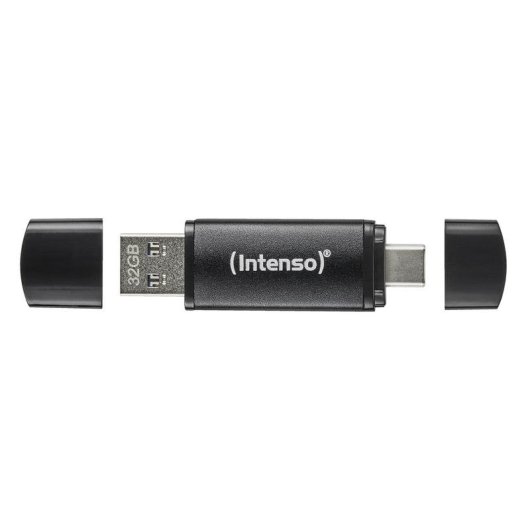 Pen USB Intenso 3544492 256GB USB-A USB-C alumínio preto