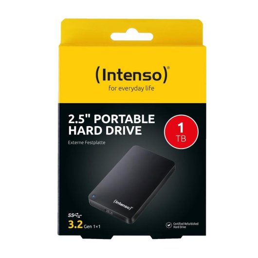Disco Duro Intenso 6021660 1TB HDD 2.5" USB 3.2 Gen 1 Refurbished Plug and Play