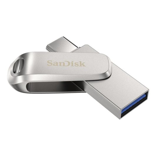 Memoria USB SanDisk Ultra Dual Drive Luxe 2 TB USB-A USB-C 400 MB/s Plata