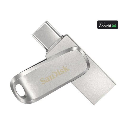 Memoria USB SanDisk Ultra Dual Drive Luxe 2 TB USB-A USB-C 400 MB/s Plata