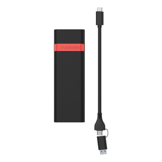 Caja externa SSD Verbatim 32261 M.2 NVMe ABS Policarbonato Negro Rojo sin herramientas