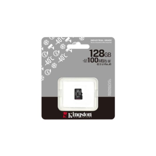 microSD Karte Kingston Industrial 128GB UHS-I U3 V30 wasserfest Temperatur