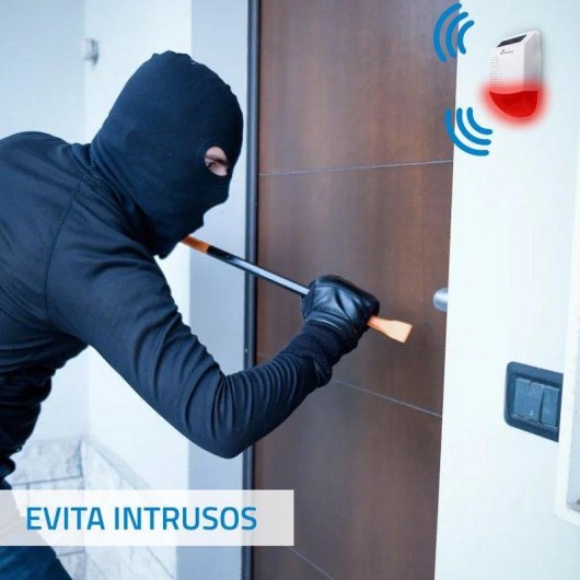 Alarme Nivian NVS-SOLARSIREN RF 433 MHz Solar Sem Fio Exterior IP65 LED