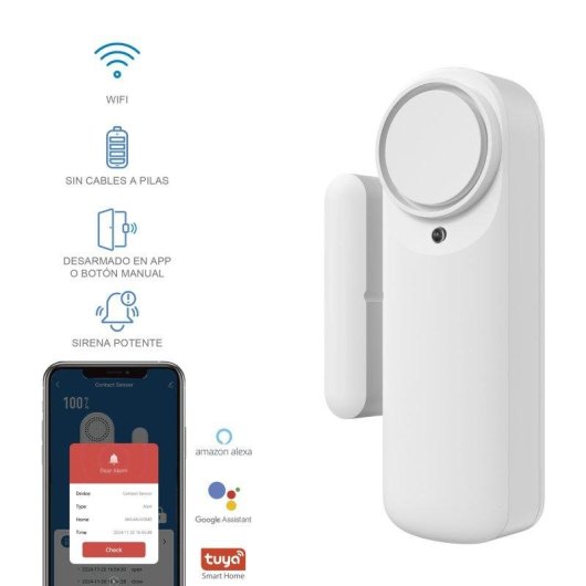 Alarme Nivian Wi-Fi Sans Fil Capteur Magnétique Intérieur Sirène 100dB App