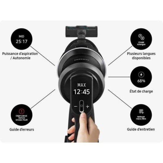 Aspirateur sans Fil Samsung VS20C95EFTB 580W 60 min Animaux Multicyclonique Noir