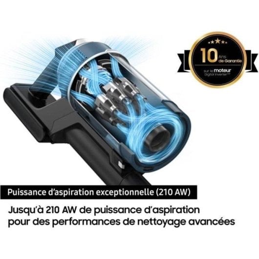 Aspirateur sans Fil Samsung VS20C95EFTB 580W 60 min Animaux Multicyclonique Noir