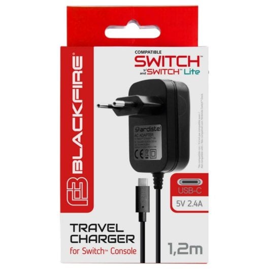 Chargeur ARDISTEL Blackfire Adaptateur AC USB-C 5V 2,4A Nintendo Switch