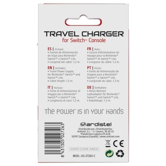 Chargeur ARDISTEL Blackfire Adaptateur AC USB-C 5V 2,4A Nintendo Switch