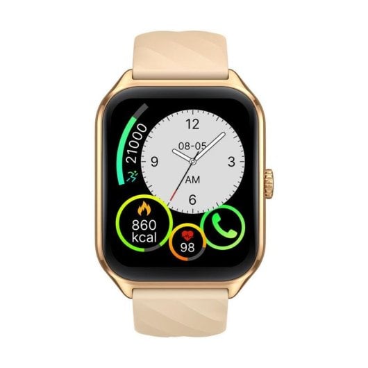 Zeblaze GTS 4 WiFi 1.94" AMOLED Or Boîtier Métal Bracelet Beige Pulsomètre Autonomie