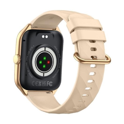 Zeblaze GTS 4 WiFi 1.94" AMOLED Or Boîtier Métal Bracelet Beige Pulsomètre Autonomie