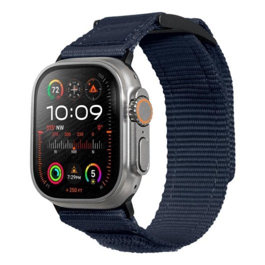 Correa de reloj Laut L_AWU_CS_BL nylon negro para Apple Watch 44-49 mm