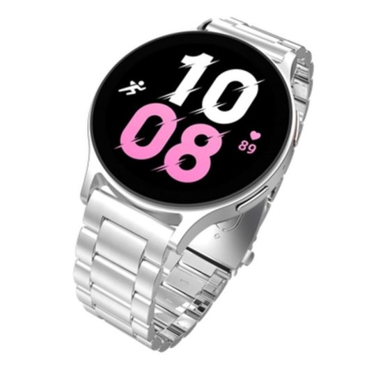 Bracelet Just in Case 8508324 Samsung Galaxy Watch 20 mm argent installation facile