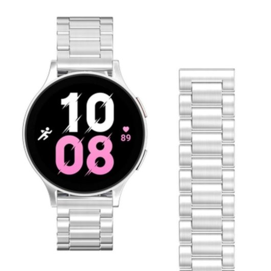 Bracelet Just in Case 8508324 Samsung Galaxy Watch 20 mm argent installation facile