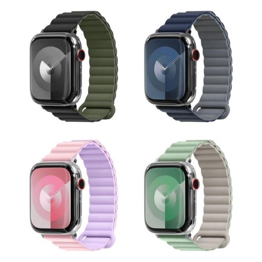Correa para Apple Watch Laut L_AWL_NS_NV silicona negra resistente sudor