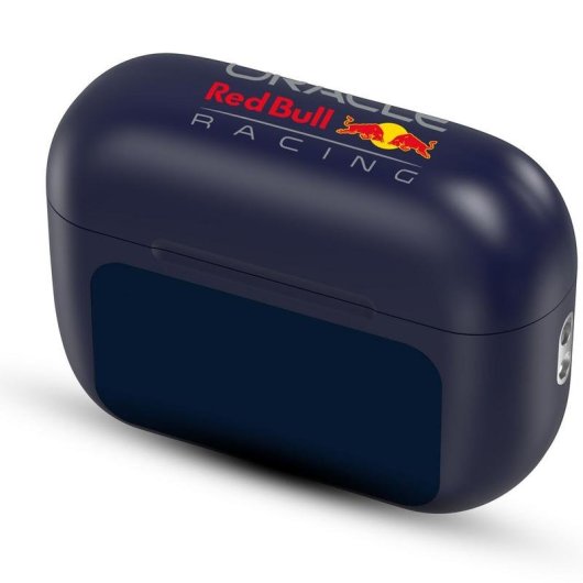 Auriculaires Red Bull Racing RDBTWSLED sans fil Bluetooth avec Réduction de Bruit, 4 micros et écran LED, bleu foncé