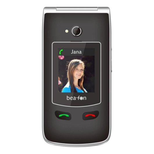 Móvil básico Beafon SL645plus LTE con tapa, 4G, cámara 3 MP, batería 1000 mAh, negro y plata