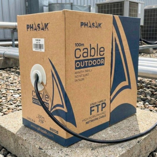 Câble réseau Phasak PHR 681 Cat 6a FTP Extérieur 100 m AWG23 CCA