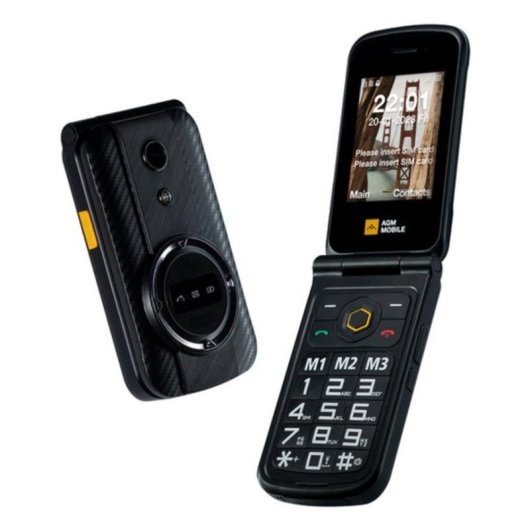 Telemóvel AGM M8 FLIP Dual SIM IP68 2.8 1500 mAh Preto