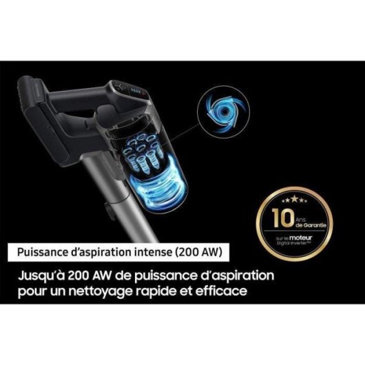 Aspirateur sans Fil Samsung VS20B75B1R1 200W 60 min Multicyclonique LED Noir/Menthe