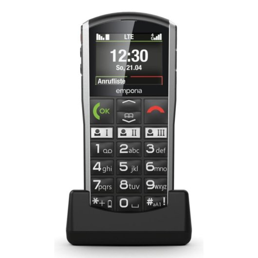 Telemóvel Emporia SIMPLICITY-LTE 4G IP54 Bluetooth Rádio FM Preto Prata