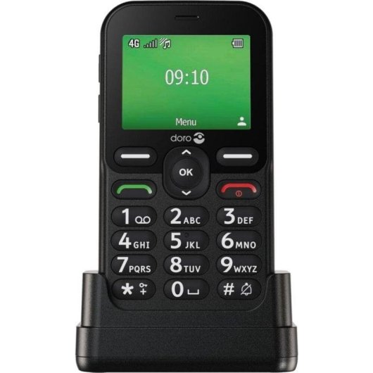 Móvil básico Doro Leva E10 4G Negro pantalla 2.4" cámara 0.3 MP batería 1150 mAh