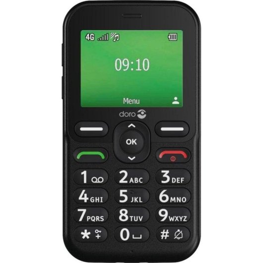 Móvil básico Doro Leva E10 4G Negro pantalla 2.4" cámara 0.3 MP batería 1150 mAh