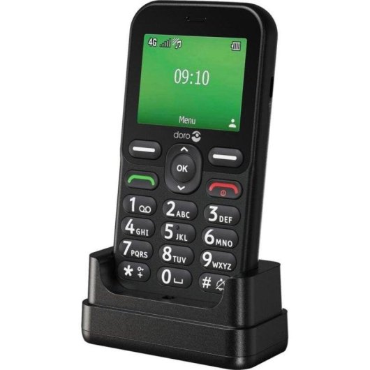 Móvil básico Doro Leva E10 4G Negro pantalla 2.4" cámara 0.3 MP batería 1150 mAh