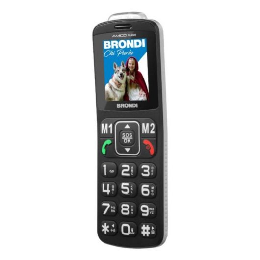Téléphone mobile Brondi Amico Flash Dual SIM Bluetooth 2 pouces Noir