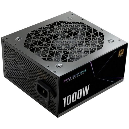 Fuente de Alimentación ProGaming 1000W 80+ Gold modular Fan Stop condensador japonés