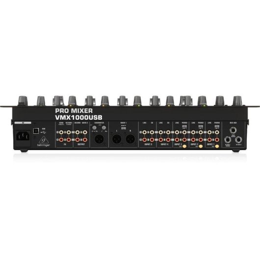 Mesa de Mezclas DJ Behringer VMX1000USB 7 canales USB LCD XLR AC