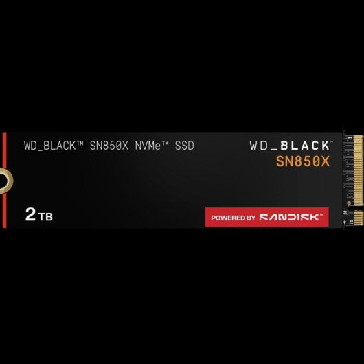 Disco Duro Western Digital Black SN850X 2TB SSD M.2 7300 MB/s Sin Disipador
