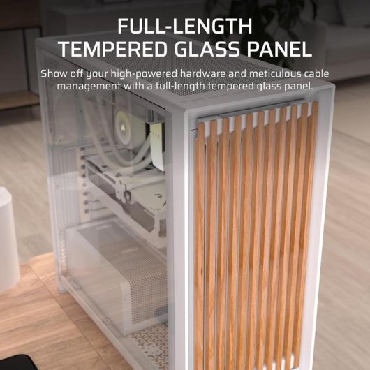 Boîtier PC Mid-Tower CORSAIR FRAME 5000D WOOD RS White/Oak
