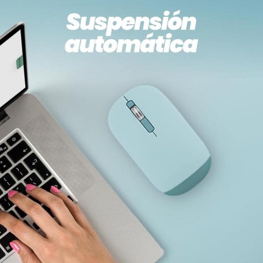 Ratón TnB MWCOLORBL3 Bluetooth USB-A 4 Pulsanti Blu Ultrafine