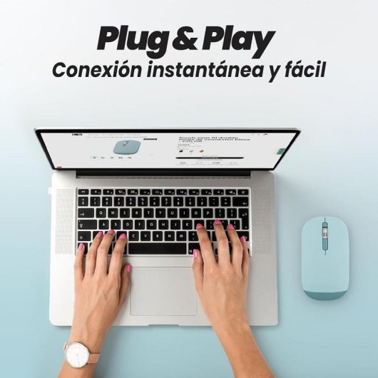 Ratón TnB MWCOLORBL3 Bluetooth USB-A 4 Pulsanti Blu Ultrafine