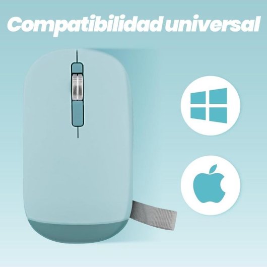 Ratón TnB MWCOLORBL3 Bluetooth USB-A 4 Pulsanti Blu Ultrafine