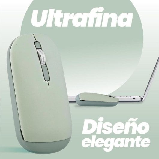 Ratón TnB MWCOLORGN3 Bluetooth USB 1600DPI Verde Ambidestro Ultrafine