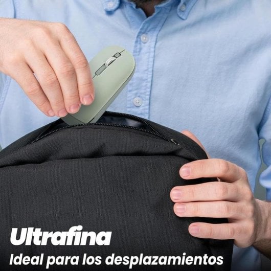 Ratón TnB MWCOLORGN3 Bluetooth USB 1600DPI Verde Ambidestro Ultrafine