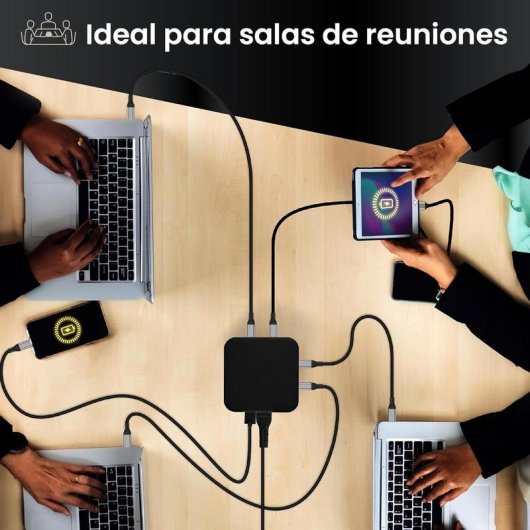 Stazione di ricarica TnB CHCONF380W 8 porte 380W PD 3.1 USB-C USB-A nero