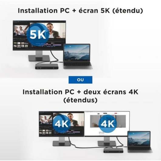 Docking station TnB DSDL14 4K60Hz doppio display 14 in 1