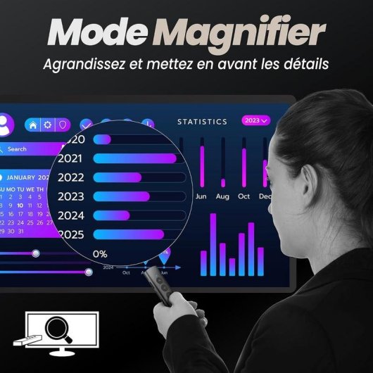 Presentateur TnB AIRPRESENTER Aluminium Gris Sans Fil Rechargeable