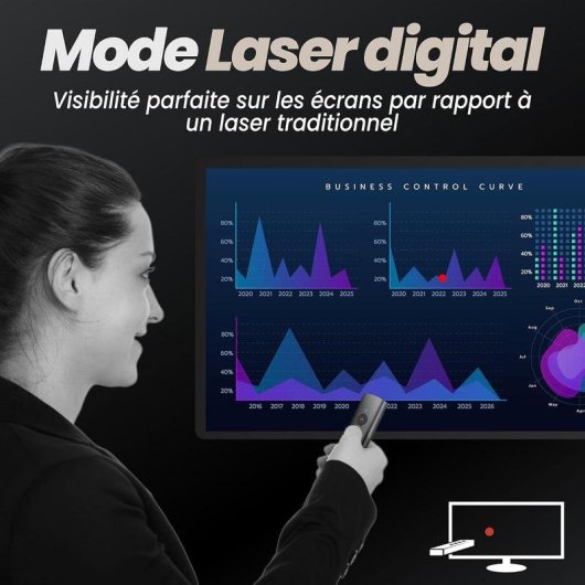 Presentateur TnB AIRPRESENTER Aluminium Gris Sans Fil Rechargeable