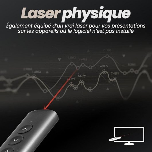 Presentateur TnB AIRPRESENTER Aluminium Gris Sans Fil Rechargeable